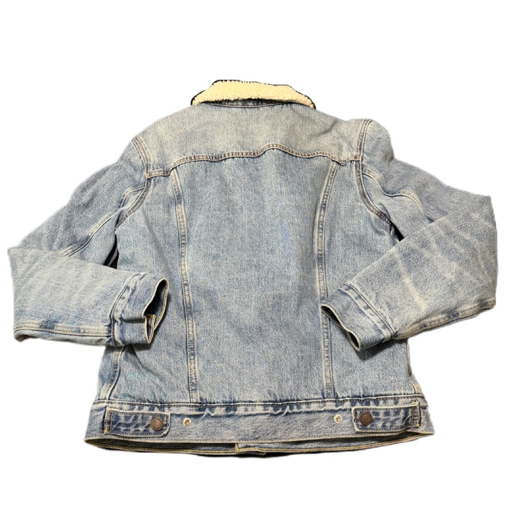 Levi’s Men’s Sherpa Trucker Jean Jacket Medium Wash Small - Picture 3 of 8